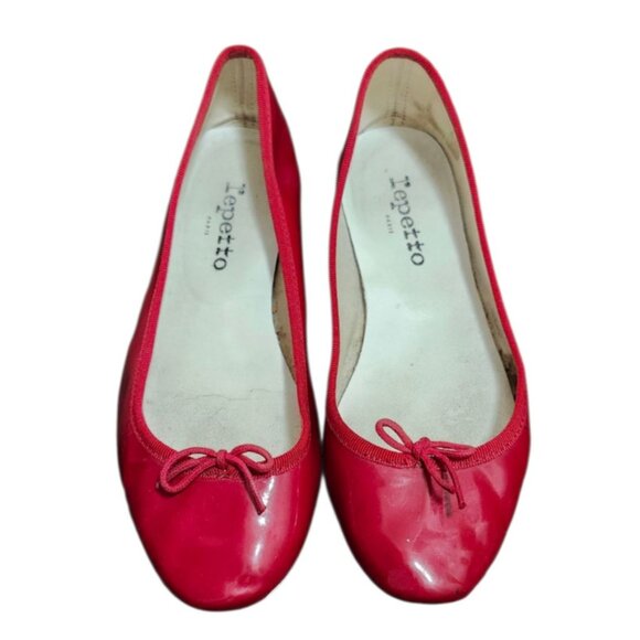 Repetto Cendrillon ballet Red Enamel Limited Edition Rare Popular Size 39 EU - Picture 2 of 14